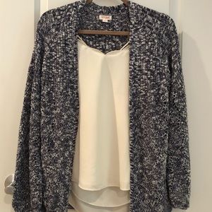 Navy/White Knit Cardigan